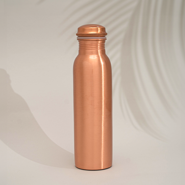 Bouteille d’eau en cuivre pur, lisse, ± 950 ml