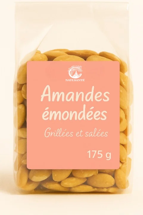 Amandes entières grillées salées