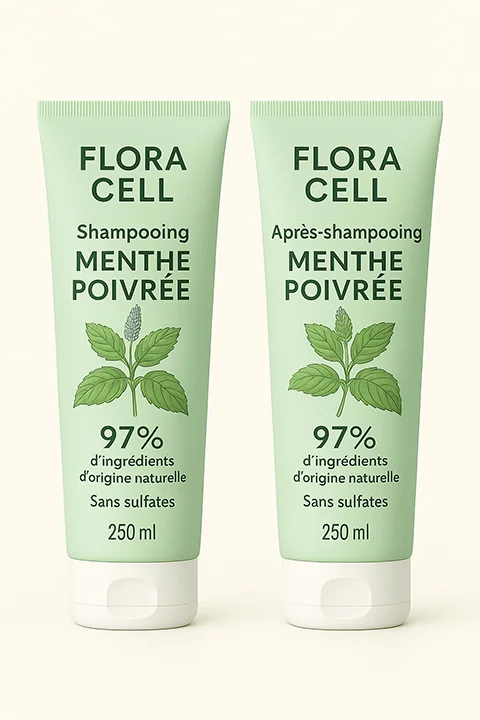 FLORA CELL Shampooing & Après-shampooing Menthe Poivrée – Image 2