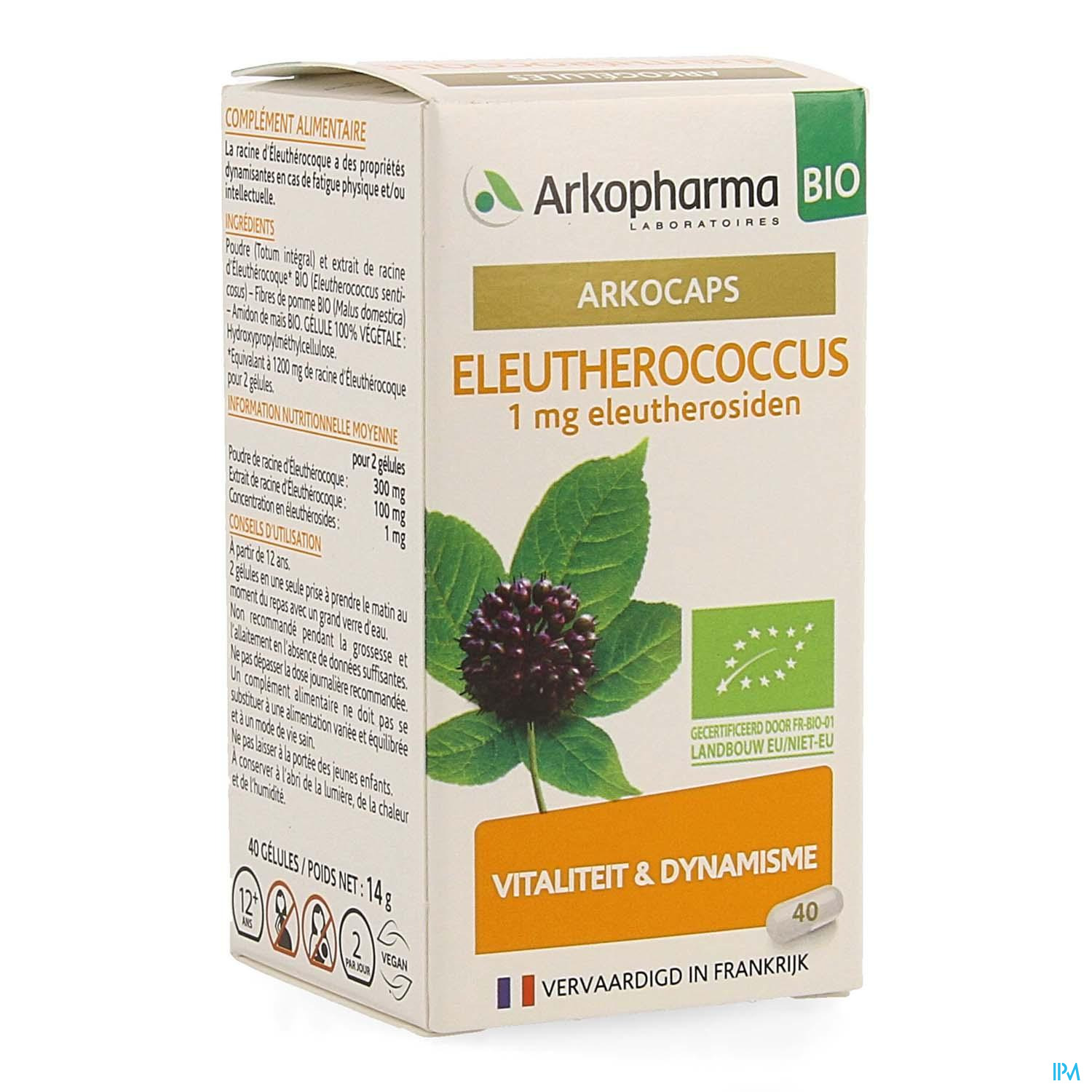 ARKOGELULES ELEUTHEROCOQUE BIO 40 GEL – Image 2