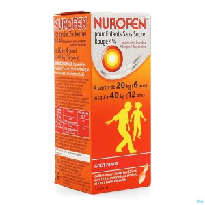 NUROFEN ENF SS SUCRE ROUGE 4% SIR 150 ML