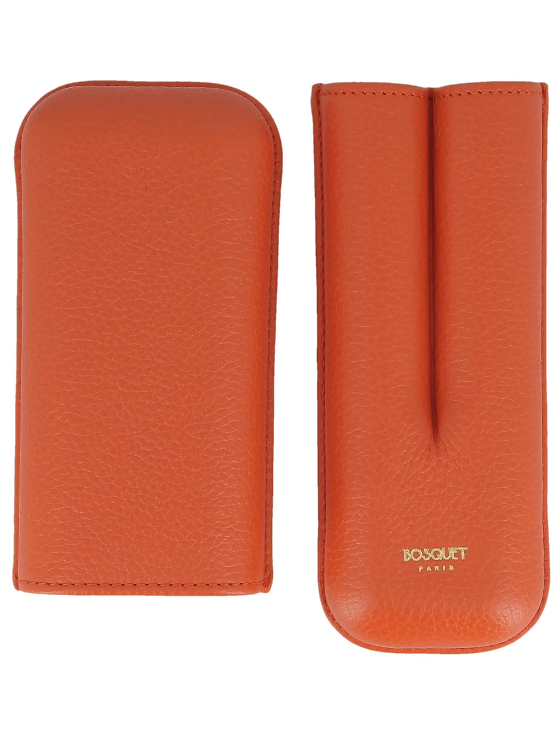 Etui À Cigares Bosquet Cuir Graine Orange Double – Image 3