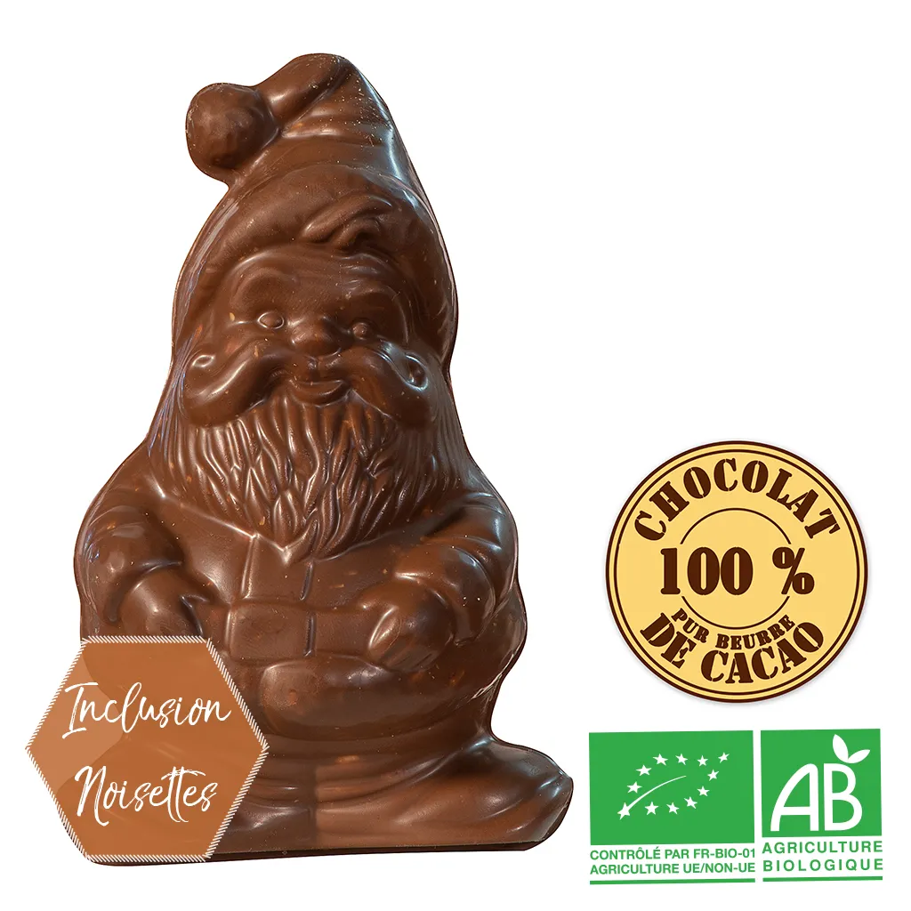 Santa chocolat lait bio 39% éclats de noisettes