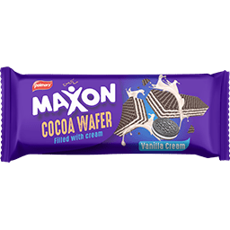 Gaufrette cacaotée fourrée à la crème de vanille MAXON – 60 g