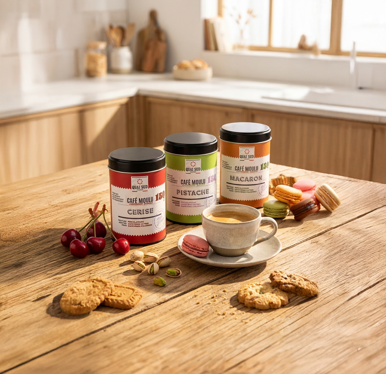 Café Moulu Aromatisé Macaron – Image 4