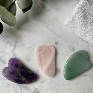 Gua sha en Quartz rose