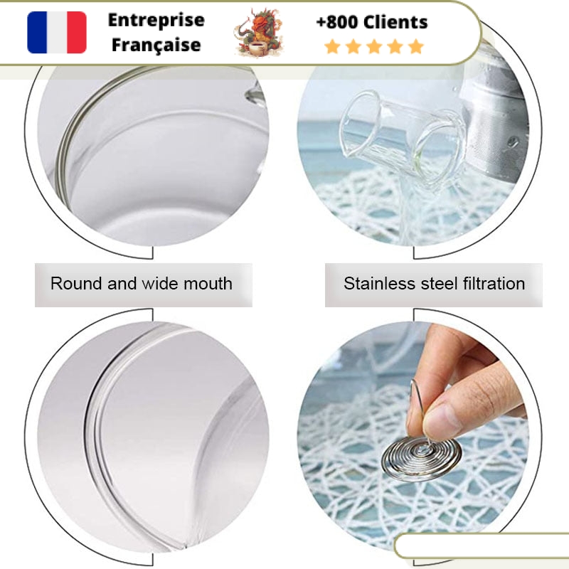 Théière en Verre avec Infuseur 1L – Image 6