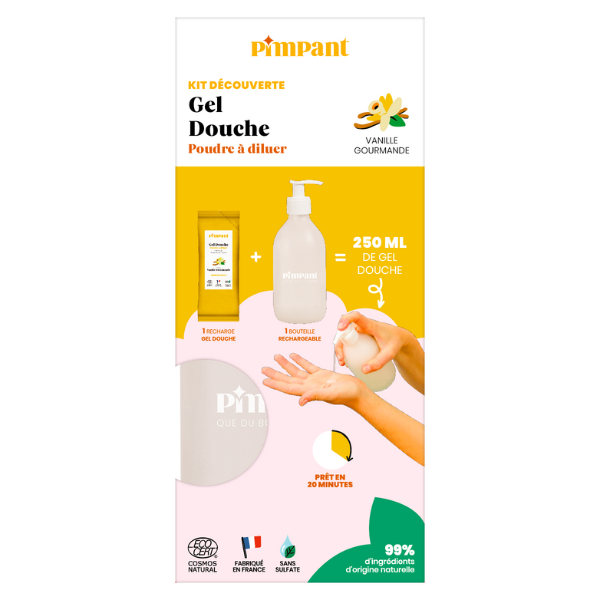 Kit découverte gel douche vanille gourmande poudre à diluer – Image 2