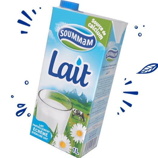 Lait Soummam demi-écrémé UHT – Brique 1 L eChrily courses – Image 2
