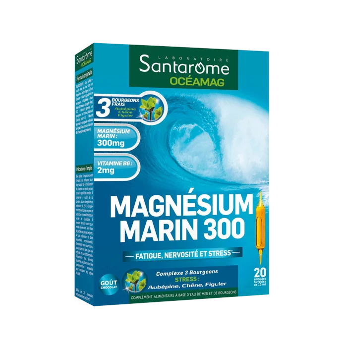 Magnésium Marin 300 20 ampoules – Santarôme