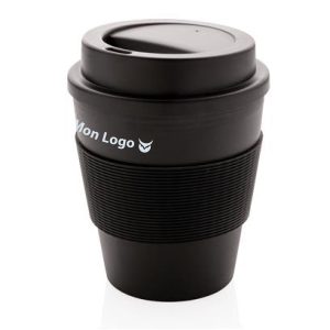 Mug 350ml en PP recyclable avec couvercle à vis personnalisable