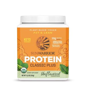 Sunwarrior Classic PLUS proteini – Naravni, 375g – bio