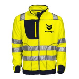 Veste polaire haute visibilité personnalisable