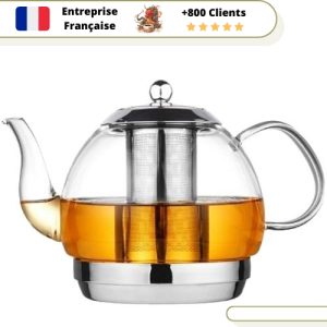 Théière en Verre avec Infuseur 1L