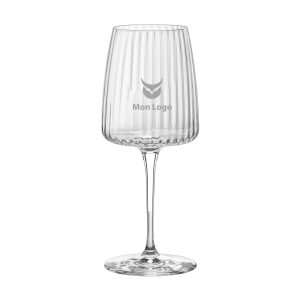 Verre à vin nervuré publicitaire