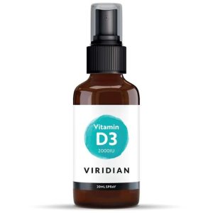 Viridian vitamin D3 – 2000IU, ustno pršilo, 20ml