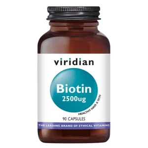 Viridian Biotin 2500ug, 90 kapsul