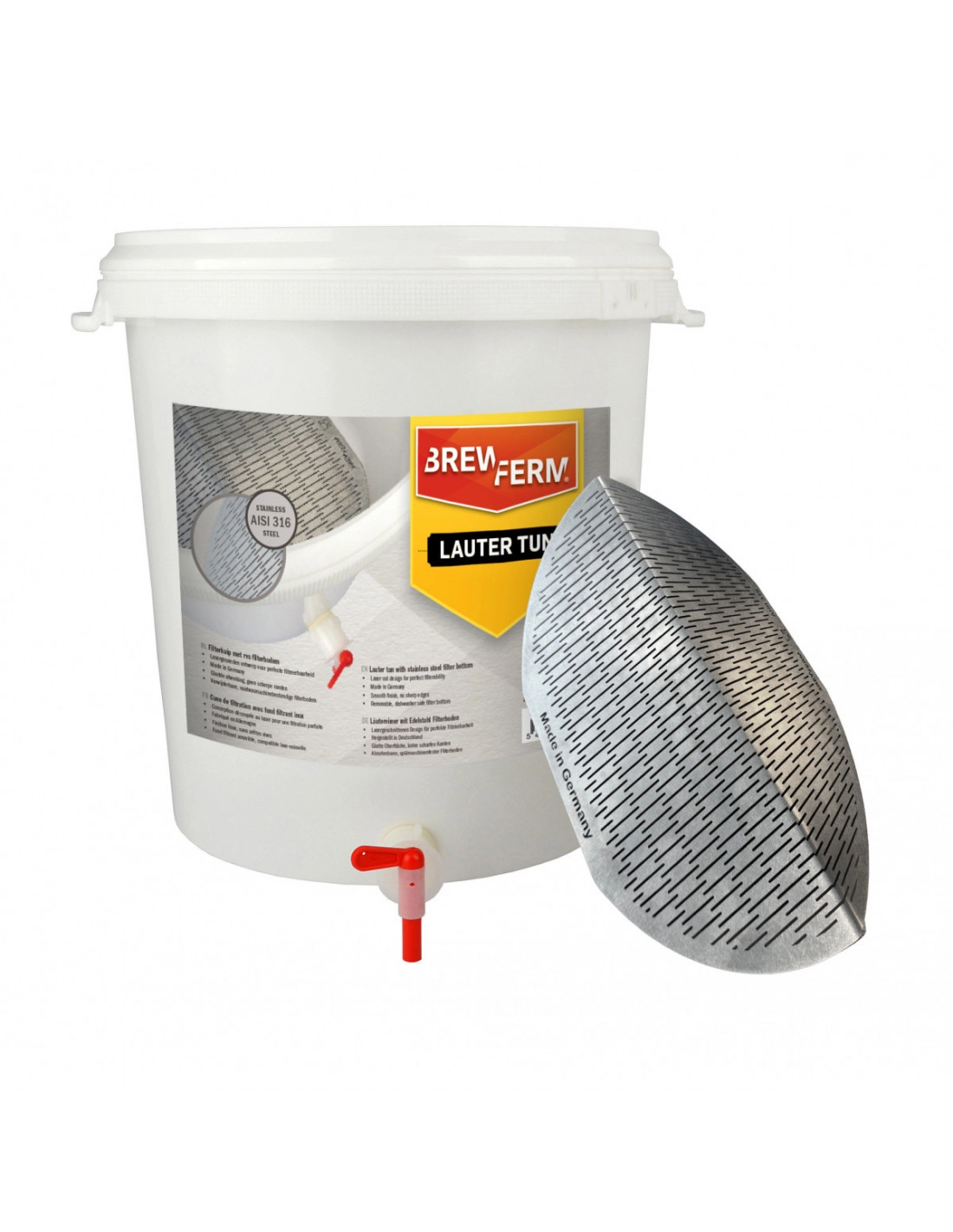 Brewferm® Cuve De Filtration 30L Inox Découpé Au Laser – Image 2