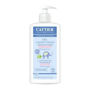 Gel lavant doux visage et corps bébé – 500 ml – Cattier