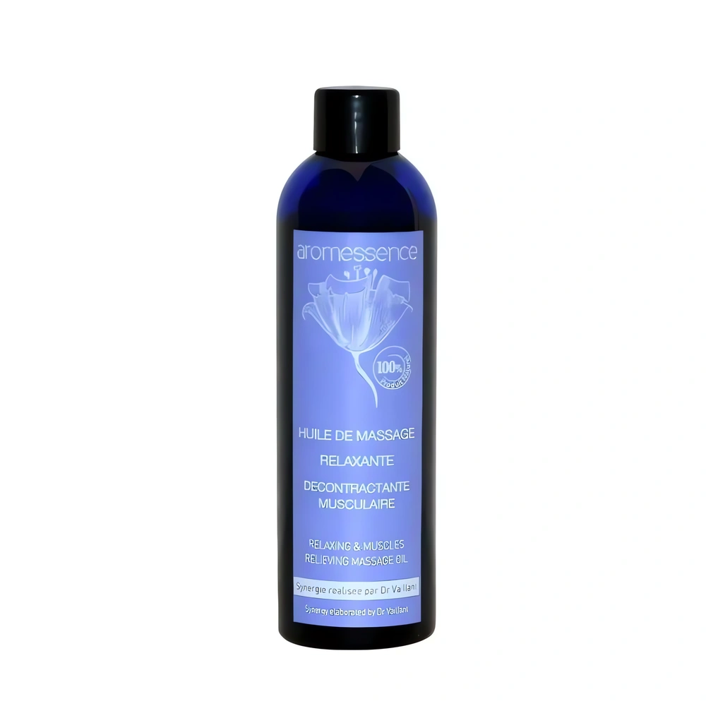 Huile de massage relaxante & décontractante musculaire – 250 ml – Aromessence