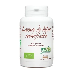 Levure De Biere Revivifiable – 320 mg – 200 gélules – GPH