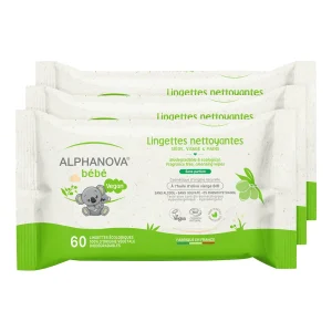 Lingettes Nettoyantes à l’Olive Bio X3 – Alphanova