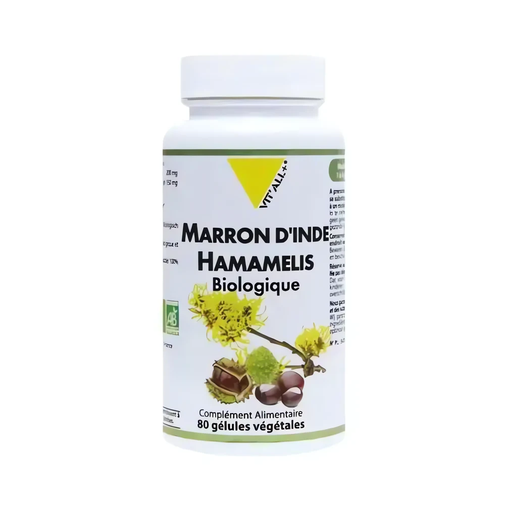 Marron D’inde Hamamelis – 80 gélules – Vit’all+ – Image 2