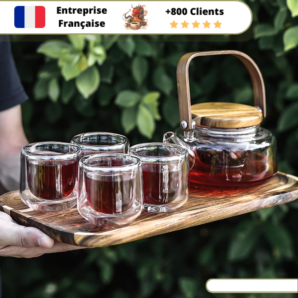 Service à Thé en Verre Théière 600ml – Image 4