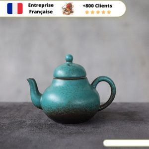 Théière en Céramique Bleue Turquoise 200ml