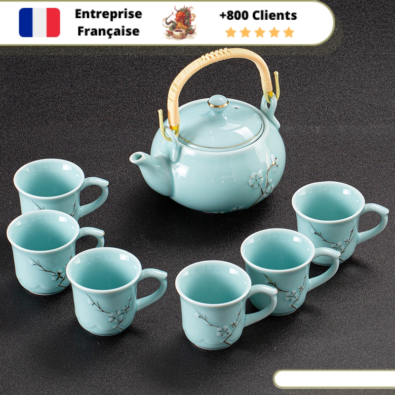 Service à Thé 6 Tasses Porcelaine 650ml – Image 8