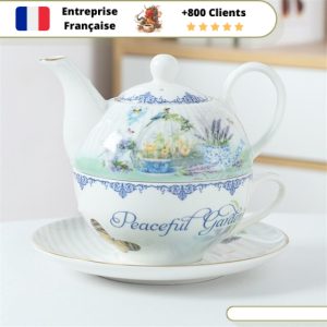 Théière Solitaire Porcelaine Fleurs 400ml
