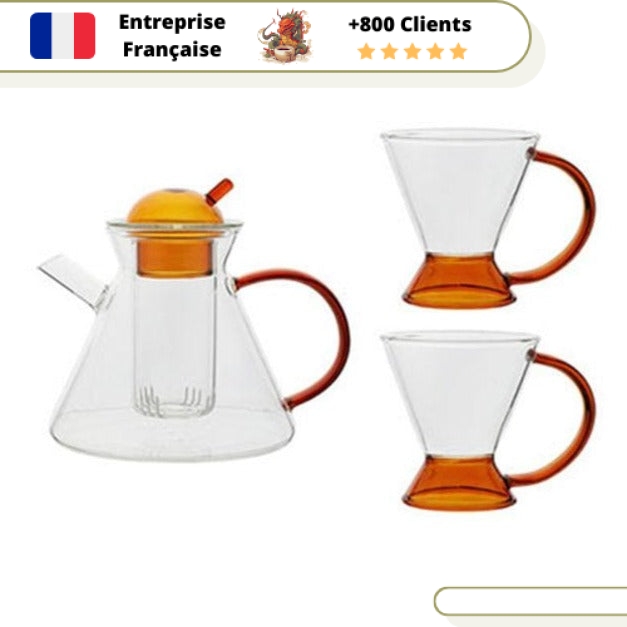 Théière en Verre avec Infuseur Verre 580ml – Image 4