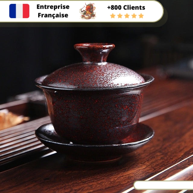 Théière Chinoise Gaiwan émaillé 160ml – Image 7